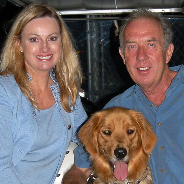Ivor and Deann Shier with a dog